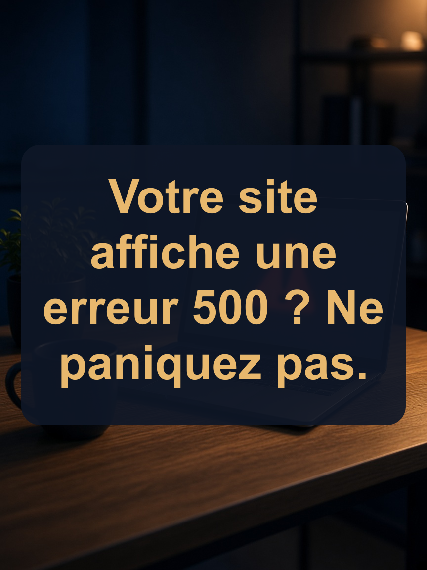 Message d’erreur serveur sur un écran d’ordinateur